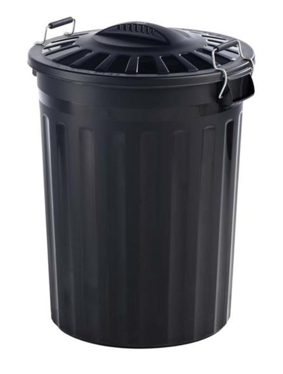 80 Ltr Black Dustbin