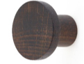 Knob Basic Round 33mm Dark Stain Pk2
