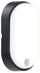 Bulkhead LED PIR 10W 700LM 4000K (Supplied with Black & White Trim)