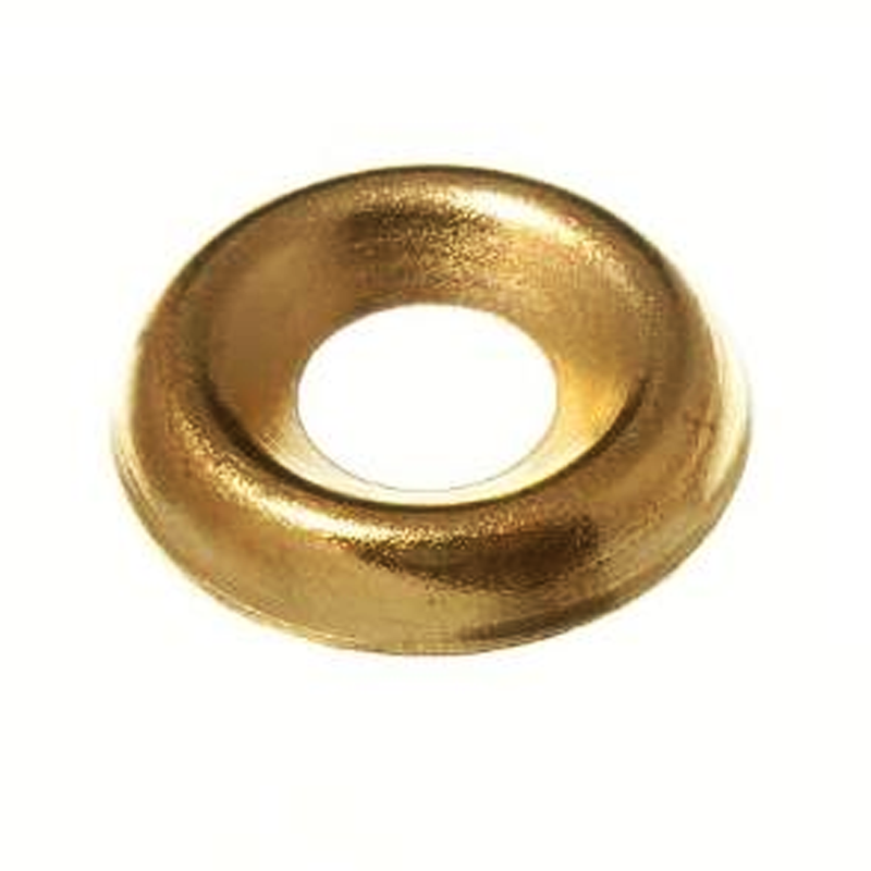 (X15)8G Surface Screw Cup Washer Steel Electro Brassed